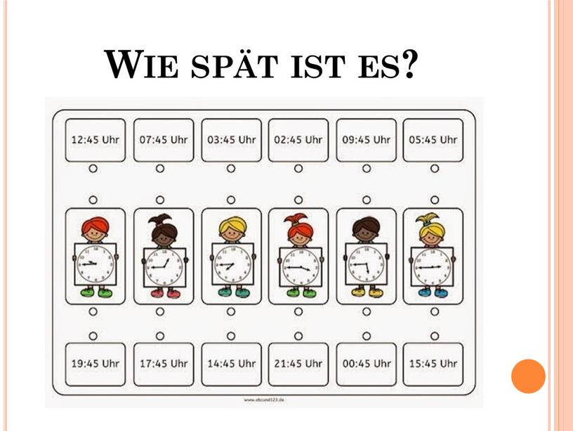 Wie spät ist es?