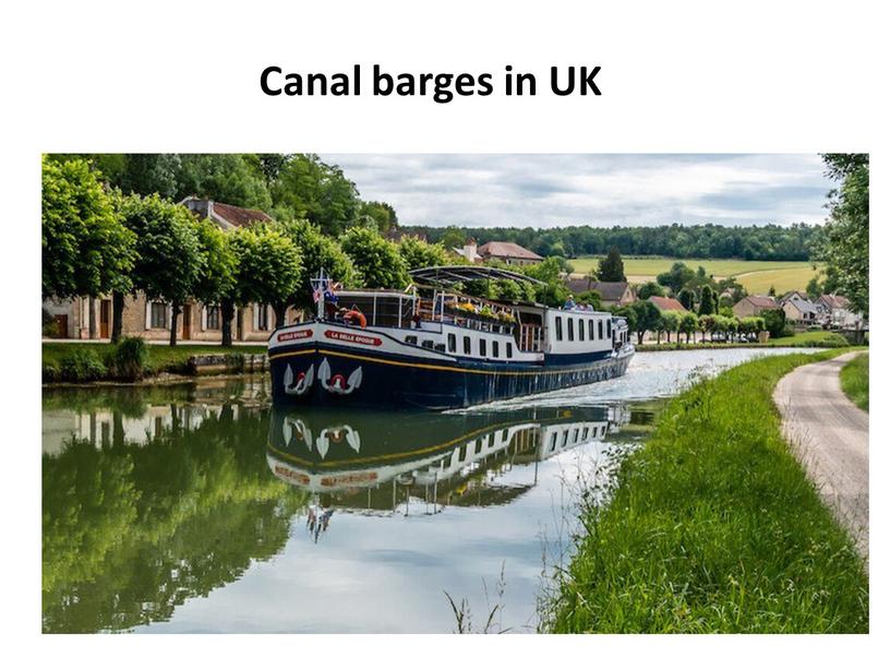 Canal barges in UK