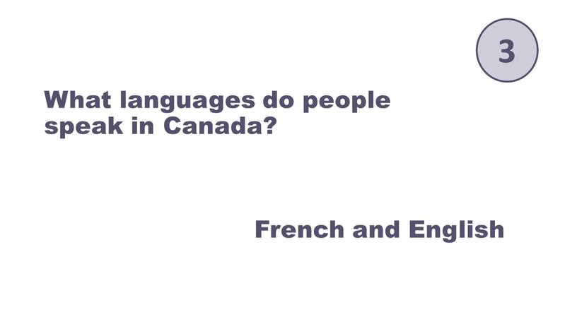 What languages do people speak in