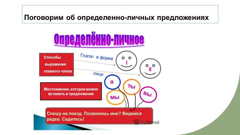 Поговорим об определенно-личных предложениях