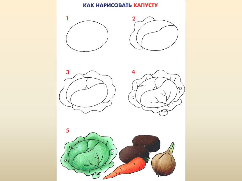 Рисуем овощи презентация