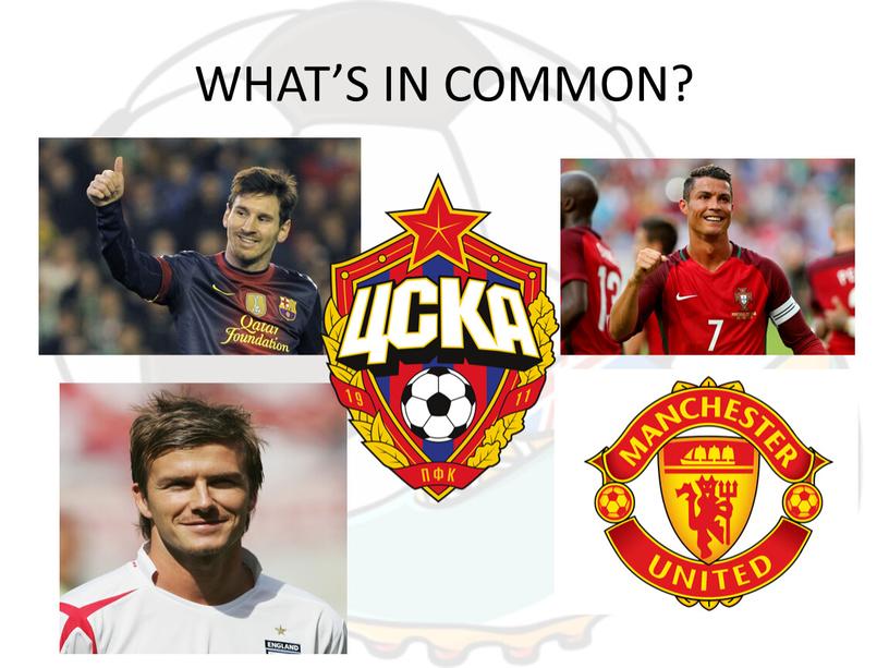 WHAT’S IN COMMON?