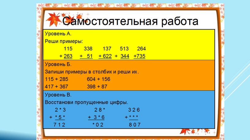 Презентация к уроку математики