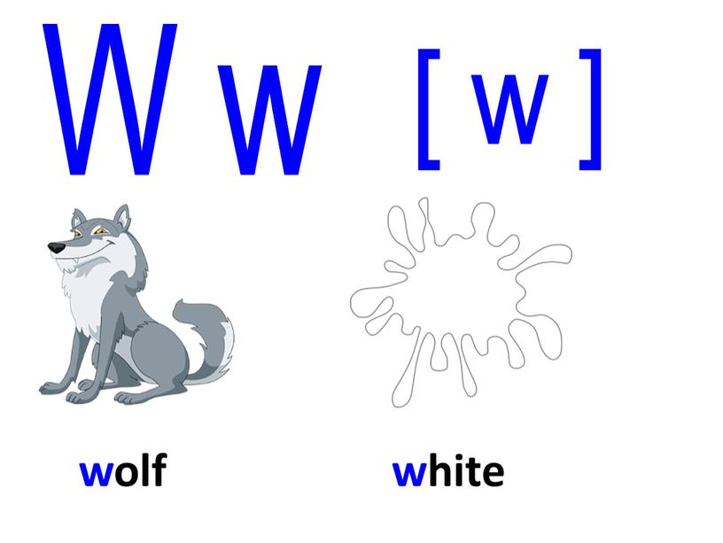wolf W w [ w ] white