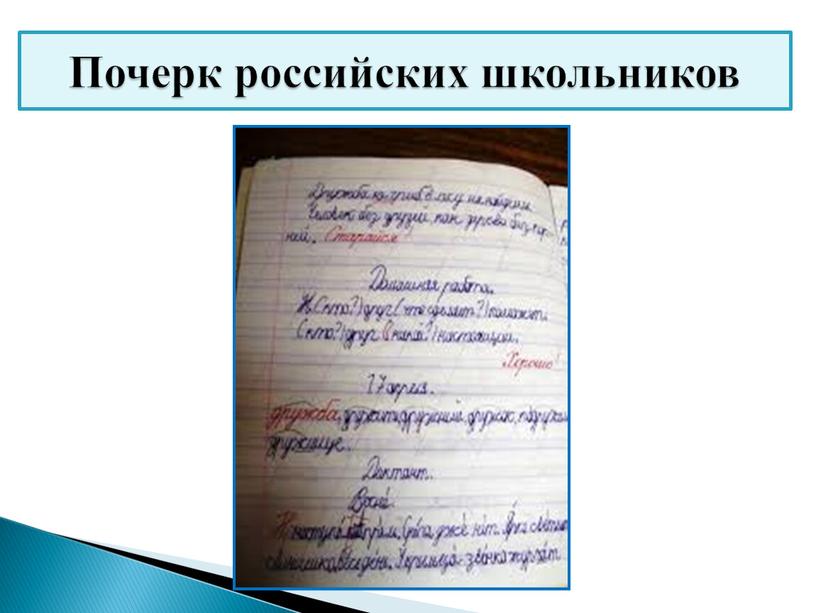 Почерк российских школьников