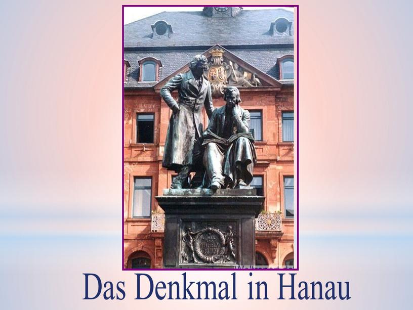 Das Denkmal in Hanau
