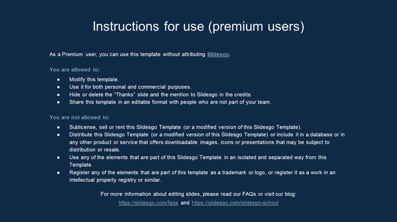 Instructions for use (premium users)