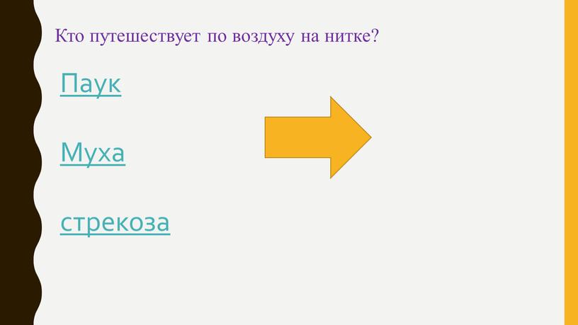 Кто путешествует по воздуху на нитке?