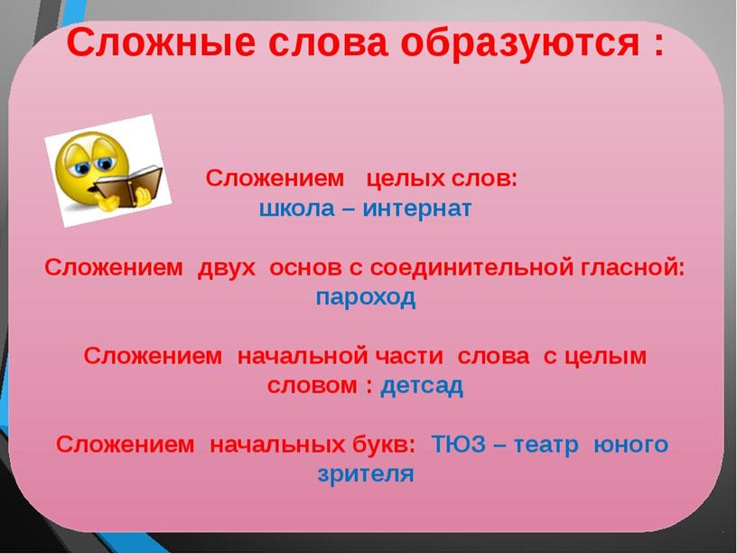 Урок русского языка "Сложные слова" (презентация)