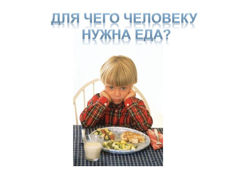 Для чего человеку нужна еда?