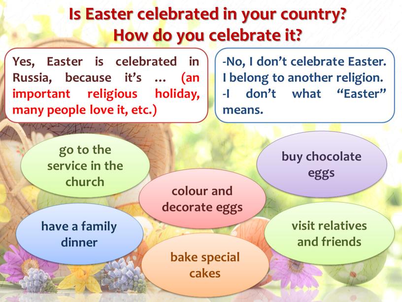 Is Easter celebrated in your country?