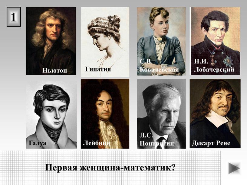 1 Первая женщина-математик?