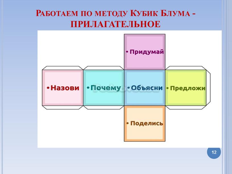 Работаем по методу Кубик Блума -ПРИЛАГАТЕЛЬНОЕ 07