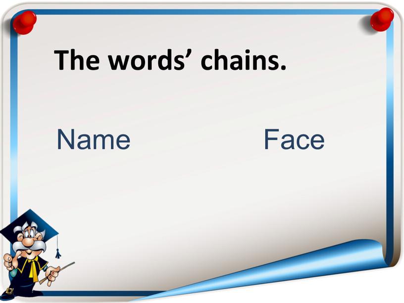 The words’ chains. Name