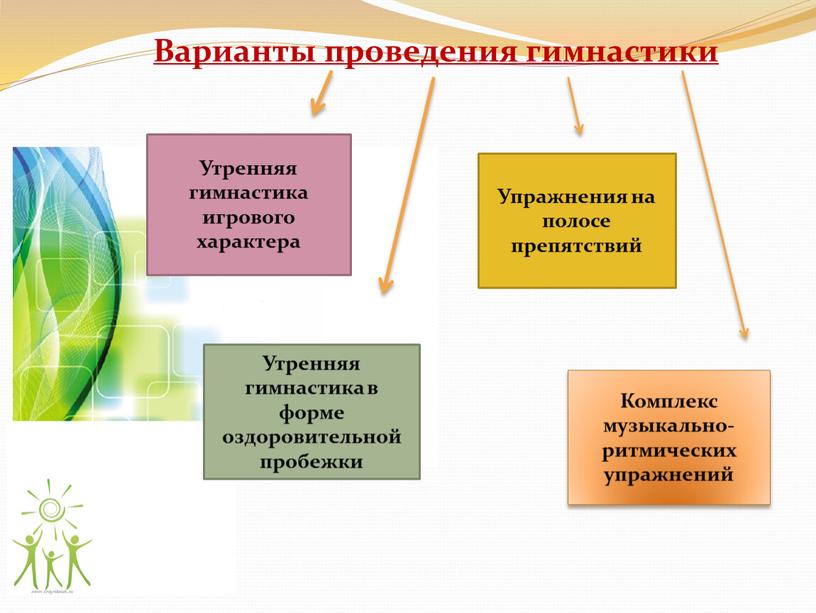 Варианты проведения гимнастики