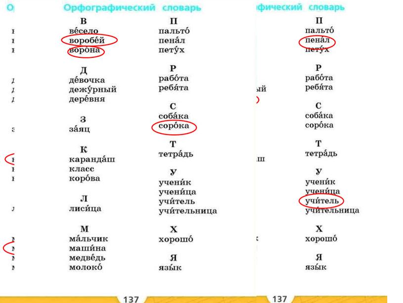 Упр. 18. Прочитай. По какому признаку слова распределены в три группы? ￼ е е е а а а а о о о