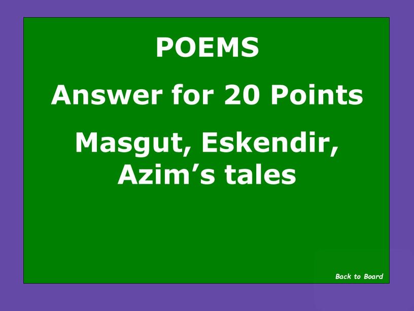 POEMS Answer for 20 Points Masgut,