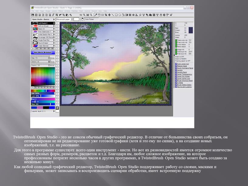 TwistedBrush Open Studio - это не совсем обычный графический редактор