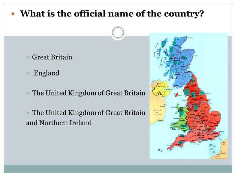 What is the official name of the country?