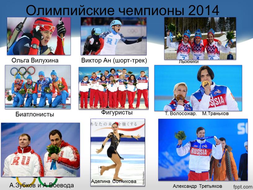 Олимпийские чемпионы 2014 Фигуристы