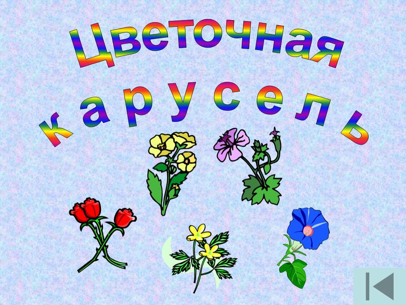 Цветочная к а р у с е л ь