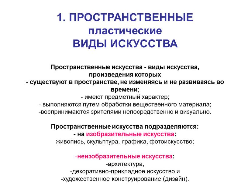 ПРОСТРАНСТВЕННЫЕ пластические