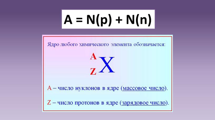 А = N(p) + N(n)