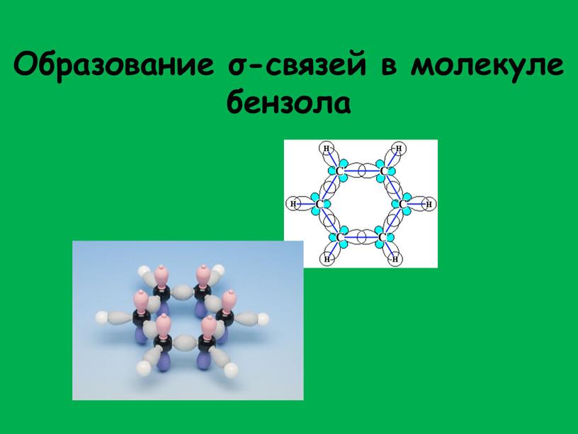 Образование σ-связей в молекуле бензола