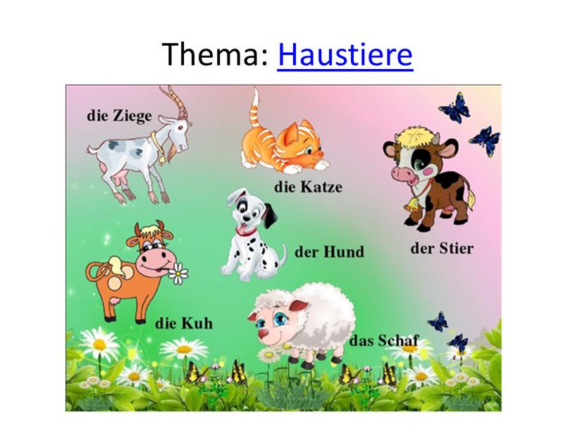 Thema: Haustiere