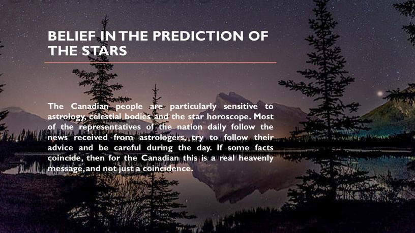 Belief in the prediction of the stars