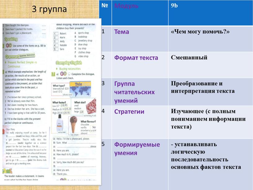 Модуль 9b 1 Тема «Чем могу помочь?» 2