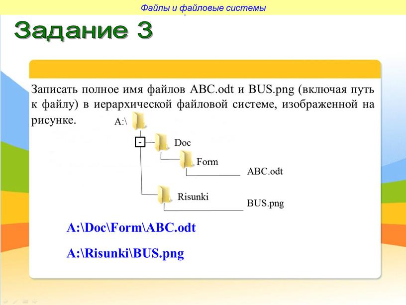 Файлы и файловые системы Файлы и файловые системы