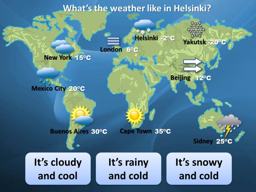 What’s the weather like in Helsinki?