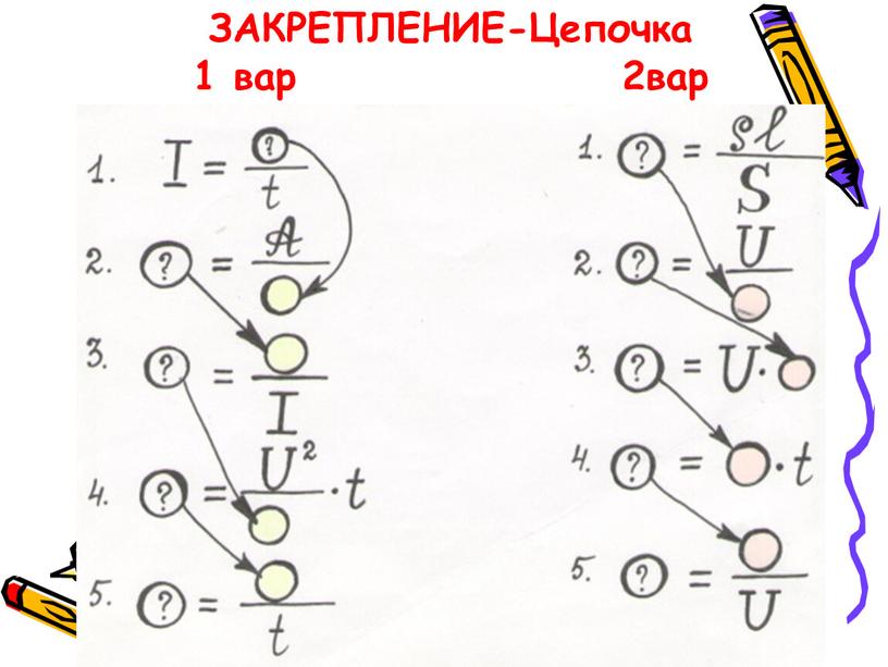 ЗАКРЕПЛЕНИЕ-Цепочка 1 вар 2вар