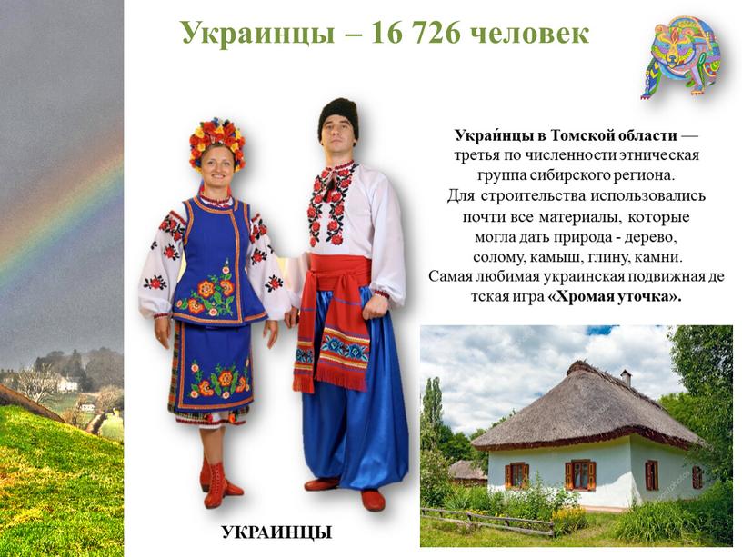 Украинцы – 16 726 человек Украи́нцы в