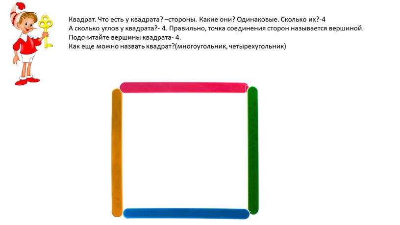 Квадрат. Что есть у квадрата? –стороны