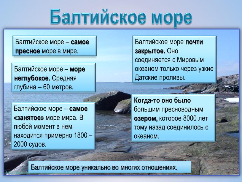 Балтийское море – самое пресное море в мире