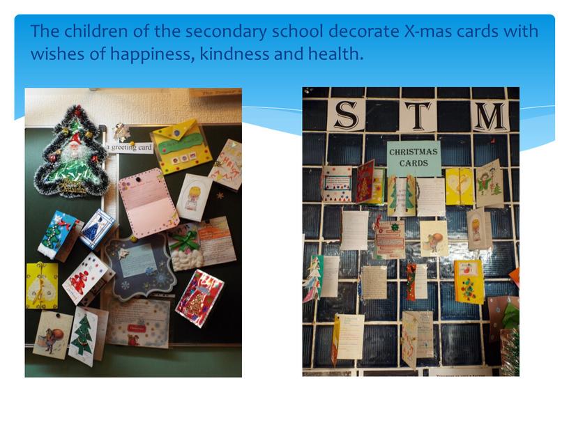 The children of the secondary school decorate