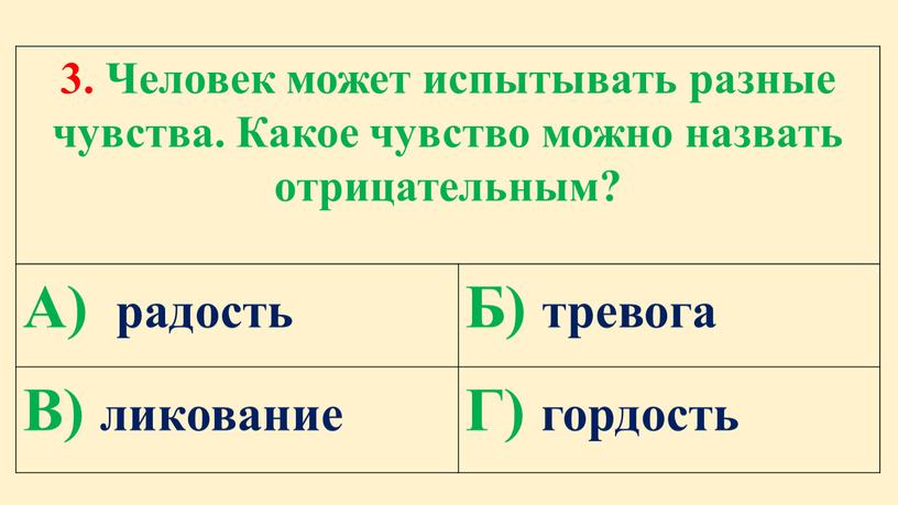 Человек может испытывать разные чувства