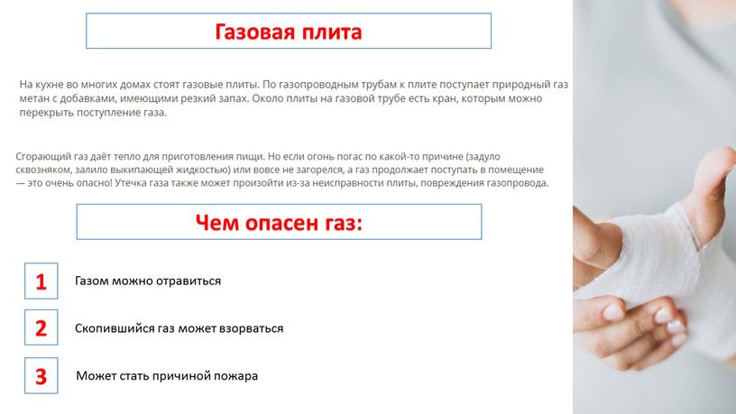 Газовая плита Чем опасен газ: 1 2 3