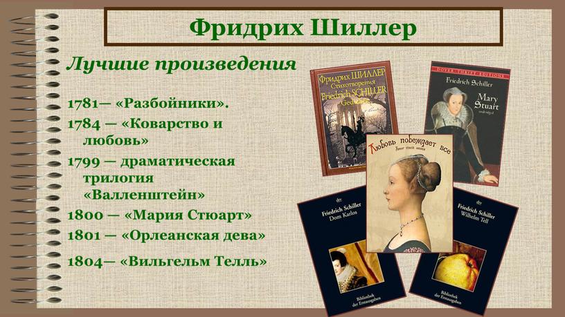 Фридрих Шиллер 1781— «Разбойники»