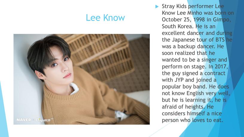 Lee Know Stray Kids performer Lee