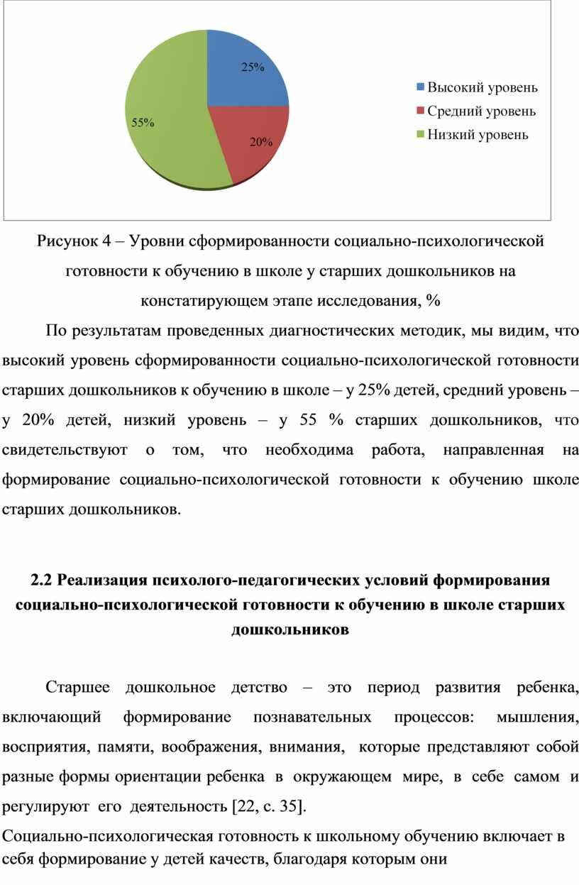 Формирование социально-психологической готовности к обучению в школе  старших дошкольников