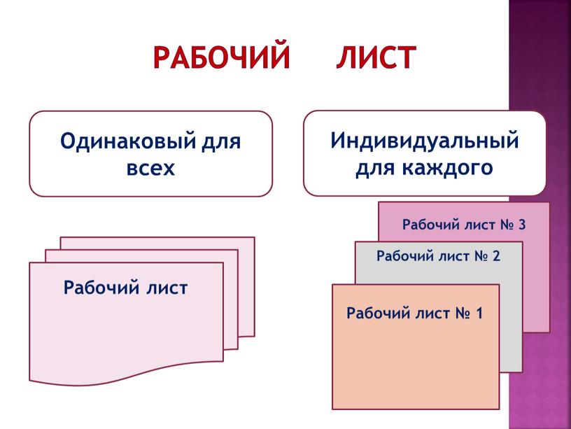 Рабочий лист Одинаковый для всех