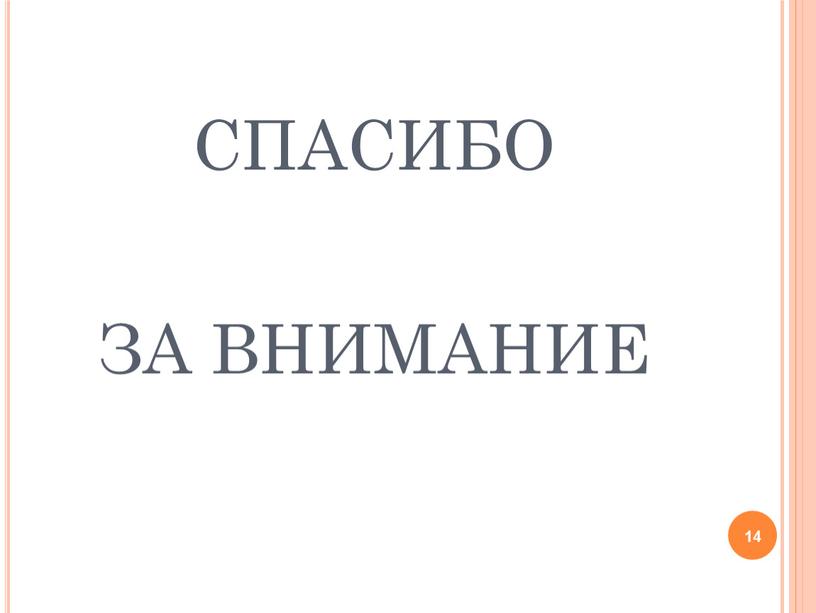 СПАСИБО ЗА ВНИМАНИЕ 14