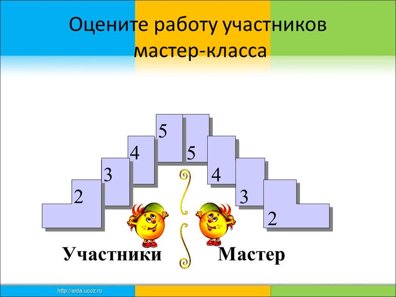 Мастер Участники Оцените работу участников мастер-класса