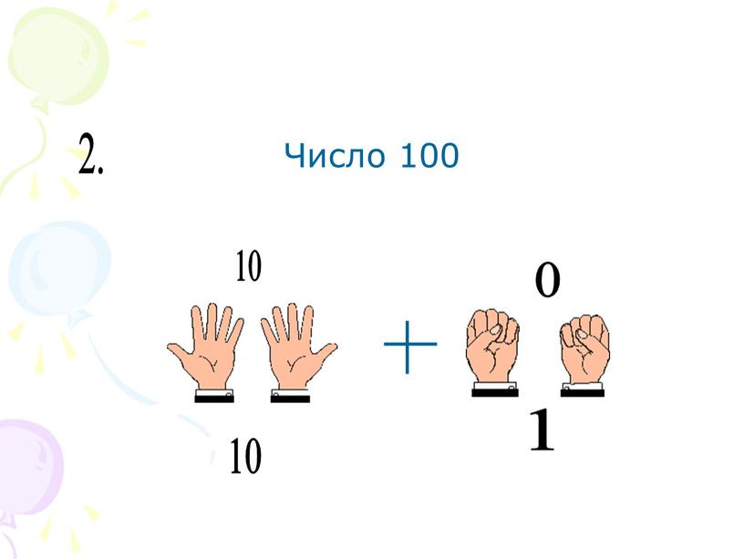 Число 100 2. 10 10 0 1