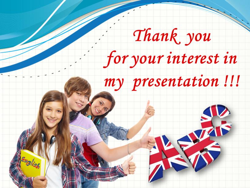 Thank you for your interest in my presentation !!!