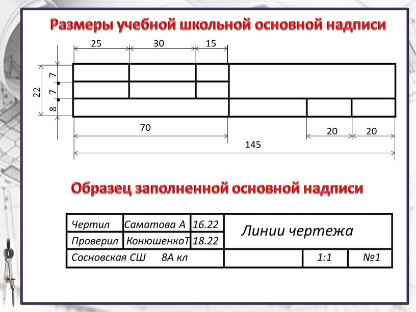 Чертил Саматова А 16.22 Проверил