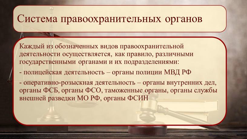 Система правоохранительных органов